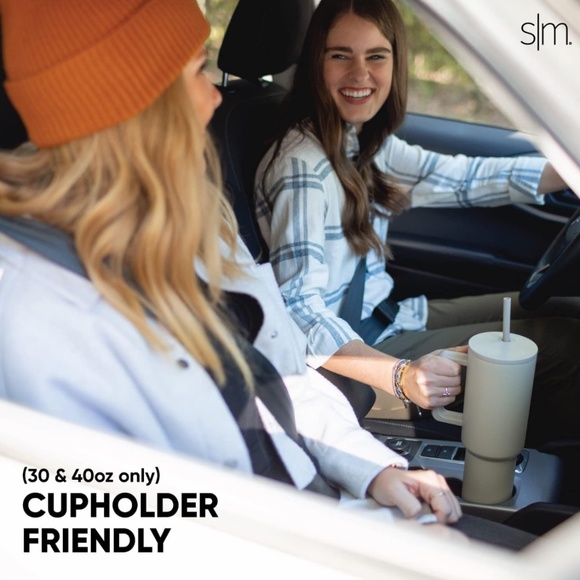 New Mauve Simple Modern 40 oz Insulated Stainless Steel Tumbler with Straw, L - Picture 3 of 8